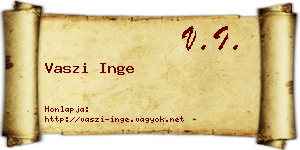 Vaszi Inge névjegykártya